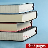 Χαμηλού Κόστους Notebooks &amp; Planners-400 σελίδες a4 σημειωματάριο φοιτητής τέχνης εξαίσιο παχύ μεγάλο σημειωματάριο a5 γραφείου υψηλής ποιότητας δερμάτινη εργασία συνεδρίου βιβλίο ρεκόρ οριζόντια γραμμή ημερολόγιο