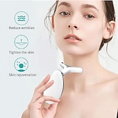 cheap Body Massager-EMS Thermal Neck Lifting And Tighten Massager Electric Microcurrent Smooth Wrinkle Tool LED Photon Face Beauty Device Perfect Birthday Gift For Mother Girls Women