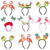 billige photobooth rekvisitter-instagram sommertema flamingo pannebånd pryder coconut tree beach hawaiian pannebånd