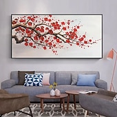 cheap Landscape Paintings-Mintura Handmade Tree Flower Oil Paintings On Canvas Wall Art Decoration Modern Abstract Picture For Home Decor Rolled Frameless Unstretched Painting
