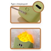billige Nursery Night Lights-tegneserie kreativ pommes frites nattlys usb oppladbar berøringskontroll nattlampe skrivebordspynt til barnebursdagsgave 1 stk.