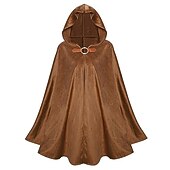 billige Kapper &amp; Kappene-Retro / vintage Kostymer i middelalderstil Renessanse Kappe hette kappe Sjale Viking Ranger Elven Helfarge Kostyme Herre Dame Keltisk Viking fantasi Halloween Karneval Karneval Ytelse Halloween Voksne