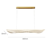 cheap Line Design-Kitchen Island Pendant Light, Ultra-Thin Acrylic Hanging Light Fixture, Gold Metal Suspension Lamp, Modern 40W LED Pendant Lamps, Simple Dining Room Long Chandelier Dimmable with Remote Control