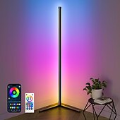 economico Luci intelligenti-Luci da Pavimento Illusion RGB LED Smart Luci d&#039;Angolo WiFi Bluetooth con Sincronizzazione Musicale Rilevamento del Suono 1.2m 74 perle LED Alimentate USB per Atmosfera in Soggiorno/Camera da Letto