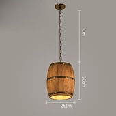 billige Lyktedesign-tre vinfat lysekrone bar kafélys vintage rustikk vinfat dekor hengelys kjøkken lysarmaturer pendel lampe fat skygge tak lys gårdshus pendel lys 110-240v