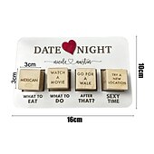 billiga Alla hjärtans dag för älskare-date night tärningar för par ta ut dicedate dice date idéer för par dejta dice årsdagen träpresenter till hennes vuxna roliga spel för par romantiska presenter till henne honom träfärg alla hjärtans