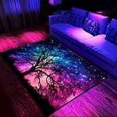 abordables Tapis Blacklight-Tapis à lumière noire, réactif aux UV, brille dans le noir, tapis de cuisine, antidérapant, résistant à l&#039;huile, univers trippy, tapis de sol, tapis de salon, intérieur et extérieur, décoration de