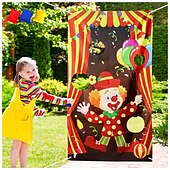 cheap Photobooth Props-Carnival Throwing Game Flag Sandbag Game Flag Circus Joker Flag