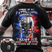 ieftine craniu și os-Bărbați Grafic Cranii mâini Tricou Tricouri tricou învechit Manșon scurt Tricou Tipărire 3D Stil Nautic Cămașă Epocă Modă Designer În aer liber Casual Zilnic 1 2 3 Primavara vara Îmbrăcăminte S M L