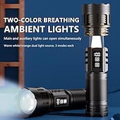 cheap Tactical Flashlights-White Laser Super Powerful Flashlight 5000LM TYPE-C Rechargeable Torch Light High Power LED Flashlight Tactical Lantern