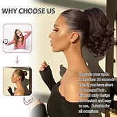 cheap Ponytails-Short Ponytail Extension10 inch Wavy Drawstring Ponytail with Clip in Hairpieces Synthetic Short Drawstring Pony Tail for Women