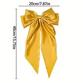 cheap Hair Styling Accessories-Bow Hair Clips for Women, Soft Long Tail Large Bow Hair Slides, Metal Spring Clip Vintage Silk Headbands, Elegant Hair Accessories, Gifts for Women Girl