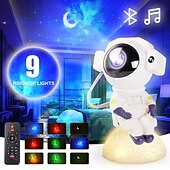 abordables Lumières intelligentes-Nouveau mini astronaute ciel lumière colorée projection lumière plein ciel étoile atmosphère veilleuse usb alimentation