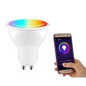 cheap Smart Lights-LED Smart Light Tuya WIFI intelligent GU10 dimmable light cup 5W supports Alexa and Google voice control