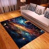 cheap Blacklight Rugs-Blacklight Rug UV Reactive Glow in the Dark Area Rug Kitchen Mat Non-Slip Oil Proof Trippy Galaxy Floor Mat Livingroom Rug Indoor Outdoor Mat Bedroom Decor Bathroom Mat Entrance Rug Door Mat
