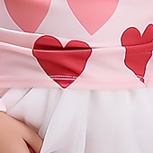 abordables Vision 3D de la Fille &amp; Éclat-Saint Valentin Fille 3D Cœur Tee-shirts Chemises Rose manche longue 3D effet Automne Hiver Actif Mode Le style mignon Polyester Enfants 3-12 ans Col Ras du Cou Extérieur Casual du quotidien Standard