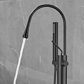 זול ברזים לאמבטיה-ברז לאמבטיה - מינימליסטי מגולוון עומד לבדו שסתום קרמי Bath Shower Mixer Taps