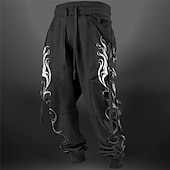 levne Tepláky-Plamen Abstraktní Pánské 3D tisk Tepláky Běžci Kalhoty Venkovní ulice Běžné / Denní Polyester Žlutá Modrá Fialová S M L Středně vysoký pas Pružnost Kalhoty