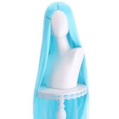 abordables Perruques d&amp;#39;anime-perruque synthétique droite partie médiane perruque faite à la machine longue a1 a2 a3 a4 a5 cheveux synthétiques femmes cosplay doux fête rose rouge noir perruques de carnaval