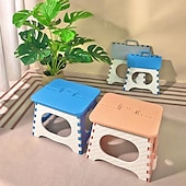 お買い得  パティオの装飾-プラスチック折りたたみ小さなスツールキャンプポータブル靴交換スツールクリエイティブミニ屋外ポータブル折りたたみスツール家庭用