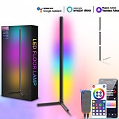 economico Luci intelligenti-Luci da Pavimento Illusion RGB LED Smart Luci d&#039;Angolo WiFi Bluetooth con Sincronizzazione Musicale Rilevamento del Suono 1.2m 74 perle LED Alimentate USB per Atmosfera in Soggiorno/Camera da Letto