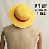 cheap Shoes &amp; Accessories-Hat / Cap Inspired by One Piece Monkey D. Luffy Anime Cosplay Accessories Hat Men&#039;s Women&#039;s Cosplay Halloween Costumes