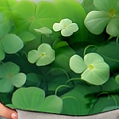 preiswerte Mädchen 3D Tiere-St. Patrick Mädchen 3D Hase Kaninchen Vierblättriges Kleeblatt T-Shirt Hemd Rosa Langarm 3D-Druck Frühling Herbst Aktiv Modisch Kuschelig Polyester kinderkleidung 3-12 Jahre Rundhalsausschnitt