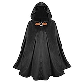 billige Kapper &amp; Kappene-Retro / vintage Kostymer i middelalderstil Renessanse Kappe hette kappe Sjale Viking Ranger Elven Helfarge Kostyme Herre Dame Keltisk Viking fantasi Halloween Karneval Karneval Ytelse Halloween Voksne