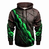 cheap Gothic &amp; Skull-Men&#039;s Graphic Color Block Hoodie Hoodies Sweatshirt Hoodie Long Sleeve Hooded Sweatshirt Hooded Fashion 3D Print Sports Outdoor Holiday Vacation Red Blue Print Front Pocket Spring &amp;  Fall Designer