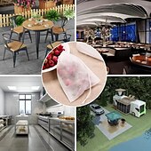 cheap Kitchen Utensils &amp; Gadgets-100pcs Disposable Tea Bags Non-Woven, Transparent, And Perfect For Spices! for Hotels,Restaurant, Bulk Kitchenware&amp;Tableware