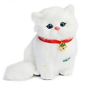 お買い得  ぬいぐるみ-模擬猫人形装飾品卸売手工芸品クリエイティブギフトモデルは尻尾を振ってぽっちゃりと呼びます