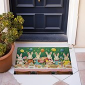 cheap Doormats-Painting Rabbits Doormat Floor Mats Washable Rugs Kitchen Mat Non-Slip Oil Proof Rug Indoor Outdoor Mat Bedroom Decor Bathroom Mat Entrance Rug