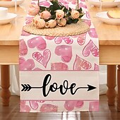 cheap Table Runners-Valentines Day Table Runner Holiday Table Runner Seasonal Farmhouse Burlap Table Cloth for Wedding Anniversary Home Kitchen Dinner Table Party Decor