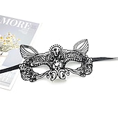 cheap Photobooth Props-10 Pcs Adult Party Lace Mask Half Face Masked Ball Women&#039;s Halloween Props Black Fun Eye Mask