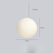 abordables Diseño de Linterna-Lámpara colgante de linterna de papel de arroz redonda blanca, lámparas de papel, luces de papel, fácil de montar, accesorios 11,02 &quot;15,75&quot; lámpara colgante de techo 30cm