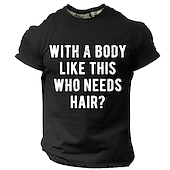 cheap Men&#039;s Funny T shirts-Men&#039;s Graphic Letter T Shirt Short Sleeve T shirt 3D Print Crew Neck Shirt Daily Designer Retro Vintage Sports Outdoor Holiday Going out Light Blue Black Yellow Spring &amp; Summer Clothing Apparel S M L