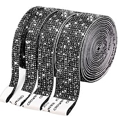 cheap Wearable Accessories-Bling Crystal Drill Rhinestone Shiny Colorful Artificial DiamondCar Sticker Handmade Diy Making Car Decoration 1yard 91cm