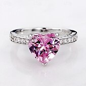 preiswerte Ringe-Ring Hochzeit Klassisch Rosa Kupfer Klassisch Geburtssteine Süß 1 Stück Opal