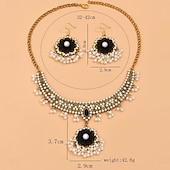 お買い得  アクセサリーとその他-ネックレス イヤリング ネックレス イヤリング・ピアス レトリ／ヴィンテージ ボヘミアンスタイル ボヘミアン 合金 用途 コスプレ 女性用 コスチュームジュエリー ファッションジュエリー