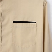 abordables camisas de hombre sin planchar-Hombre Camisa Camisa para Vestido Camisa de cuello Abotonar la camisa Bloque de color Boda Diario Bleu Ciel Negro Blanco Verde Claro Manga Larga Cuello Vuelto Primavera &amp; Otoño Ropa Retazos