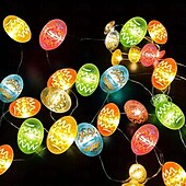 billiga Påskljus-påskägg ljusslinga 2m 20leds fairy string lights sovrum vardagsrum fest bröllop gård hem semester fest tillbehör påsk fest dekoration