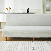 economico Copertura del divano futon-Copridivano letto senza braccioli in tessuto jacquard di 3 misure diverse, copridivano con decorazioni per Capodanno, protezione elasticizzata, copripanca elastico