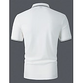 preiswerte Klassisches Poloshirt für Herren-Herren Poloshirt Polos mit Knöpfen Geschäft Casual Kargen Kurzarm Modisch Basic Glatt Taste Sommer Regular Fit Weiß Gelb Rot Marinenblau Königliches Blau Blau Poloshirt