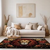 preiswerte Wohn- und Schlafzimmerteppiche-Inspirierter William Morris-Bereichsteppich, Küchenmatte, rutschfeste, ölbeständige Bodenmatte, Wohnzimmerteppich, Innen- und Außenmatte, Schlafzimmerdekoration, Badezimmermatte, Eingangsbereich,