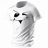 Недорогие Мужские футболки с 3D принтами-Муж. Смешной Футболка Полиэстер С короткими рукавами Графика Рубашка Армейский зеленый / Оливковый Армейский зеленый + черный Черный 1 Удобная футболка Для спорта и активного отдыха Праздники