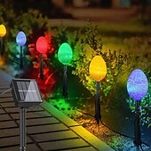 cheap Easter Lights-Solar Easter Egg String Lights With Stakes Easter Colorful Lights Decor 5m 20LED Easter Egg Lights 8 Modes Outdoor Lights Waterproof For Walkway Garden Yard Lawn Decoration