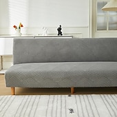 economico Copertura del divano futon-Copridivano letto senza braccioli in tessuto jacquard di 3 misure diverse, copridivano con decorazioni per Capodanno, protezione elasticizzata, copripanca elastico