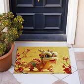 preiswerte Fußmatten-Bunte Drachen-Fußmatte, Fußmatten, waschbare Teppiche, Küchenmatte, rutschfester, ölbeständiger Teppich, Innen- und Außenmatte, Schlafzimmer-Dekoration, Badezimmermatte, Eingangsteppich