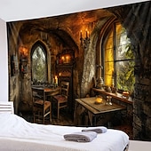 levne krajinářský gobelín-fantazie dům závěsný gobelín nástěnné umění velký gobelín nástěnná malba výzdoba fotografie pozadí přikrývka opona domácí ložnice dekorace obývacího pokoje