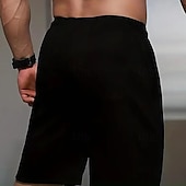 baratos Shorts de moletom-Homens Shorts de moletom Shorts casuais Com Cordão Cintura elástica Tecido Respirável Macio Casual Final de semana Moda Roupa de rua Preto Cinzento Micro-Elástica